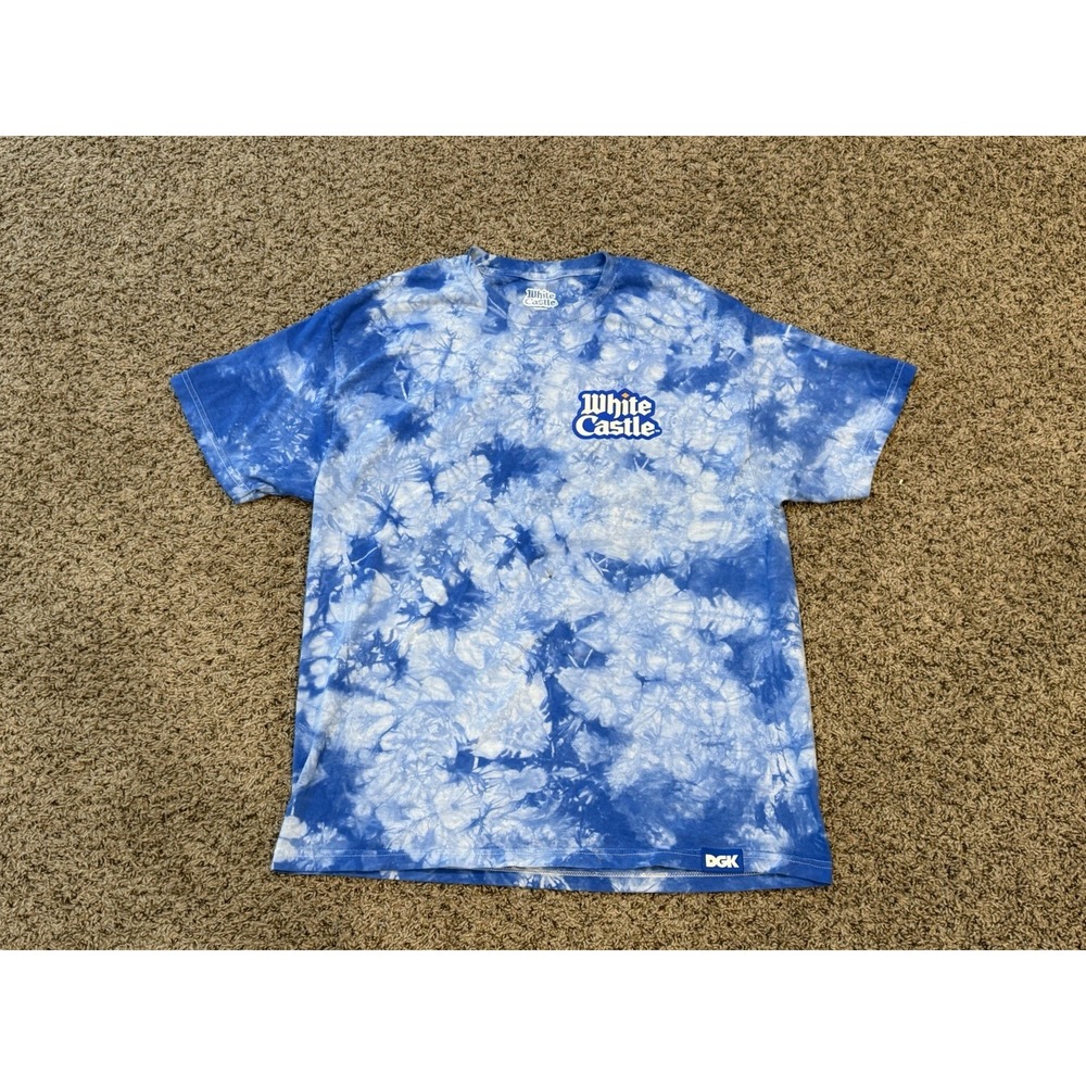 DGK White Castle T Shirt Burgers Tye Dye Large Skater Dirty Ghetto Adult